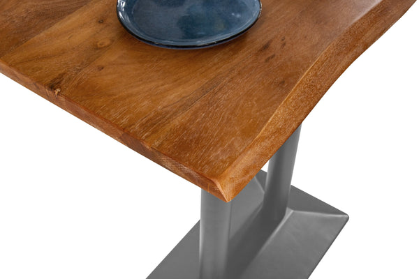 #akazienussbaumfarben #100x60 #säulen-gestellsilber