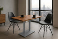 #akazienussbaumfarben #100x60 #säulen-gestellsilber