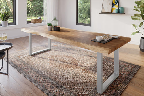 #akazienaturfarben #240x100 #spider-gestellsilber