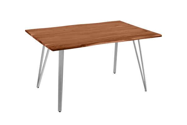 #nussbaumfarben #120(200)x90 #vierfuß-gestellsilber