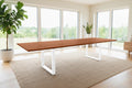#nussbaumfarben #200(300)x100 #u-gestellweiß