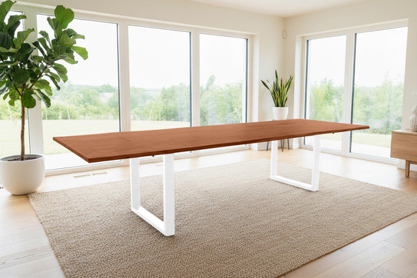 #nussbaumfarben #200(300)x100 #u-gestellweiß