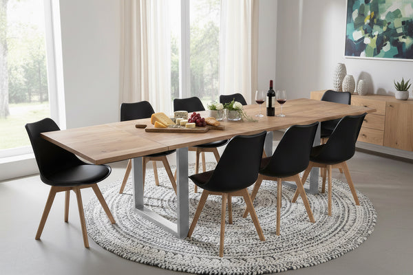 #naturfarben #180(280)x90 #u-gestellsilber