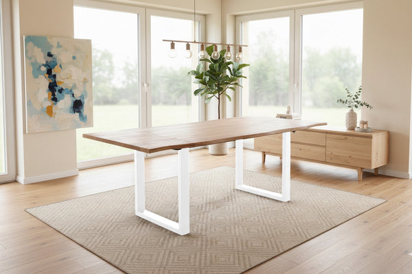 #naturfarben #160(260)x90 #u-gestellweiß