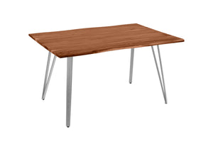 #nussbaumfarben #160(260)x90 #vierfuß-gestellsilber