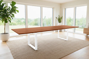 #nussbaumfarben #220(320)x100 #u-gestellweiß