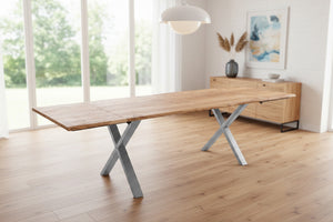 #naturfarben #180(280)x90 #x-gestellsilber