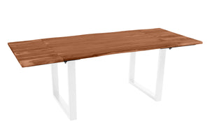 #nussbaumfarben #140(220)x90 #u-gestellweiß