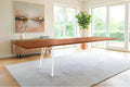 #nussbaumfarben #200(300)x100 #vierfuß-gestellweiß
