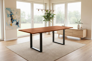 #nussbaumfarben #160(260)x90 #u-gestellschwarz
