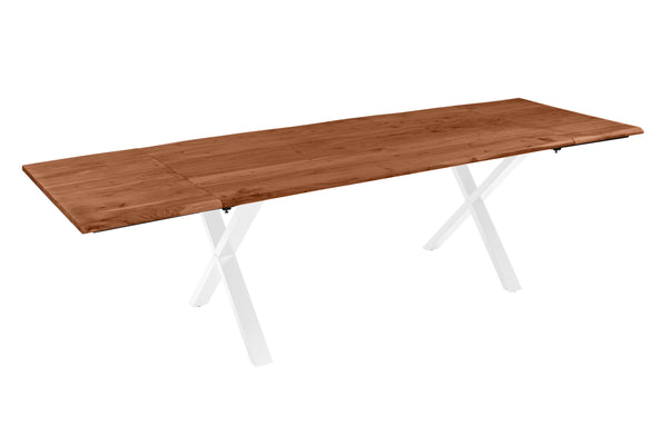 #nussbaumfarben #180(280)x90 #x-gestellweiß