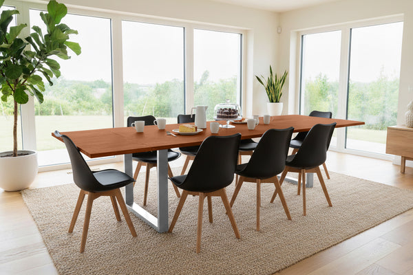 #nussbaumfarben #200(300)x100 #u-gestellsilber
