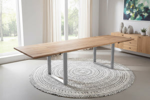 #naturfarben #180(280)x90 #u-gestellsilber