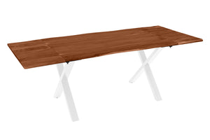 #nussbaumfarben #120(200)x90 #x-gestellweiß