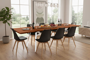 #nussbaumfarben #180(280)x90 #vierfuß-gestellweiß