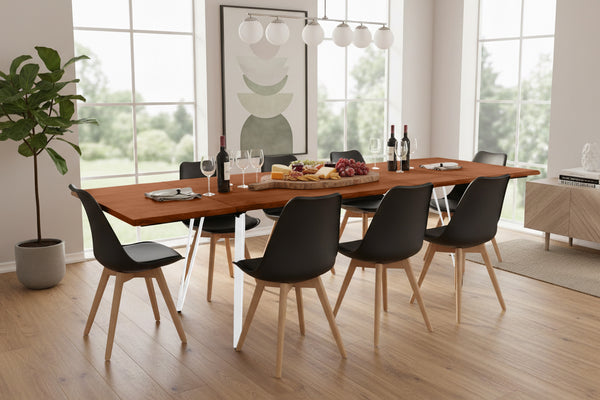 #nussbaumfarben #180(280)x90 #vierfuß-gestellweiß