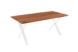 #nussbaumfarben #180(280)x90 #x-gestellweiß