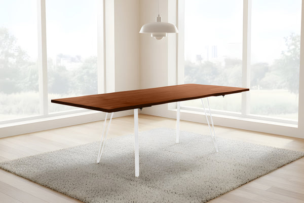 #nussbaumfarben #120(200)x90 #vierfuß-gestellweiß