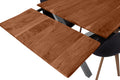 #nussbaumfarben #120(200)x90 #x-gestellsilber