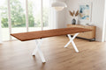 #nussbaumfarben #180(280)x90 #x-gestellweiß