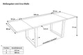 #naturfarben #160(260)x90 #u-gestellweiß