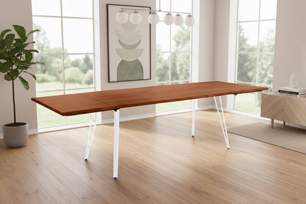 #nussbaumfarben #180(280)x90 #vierfuß-gestellweiß
