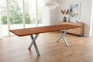 #nussbaumfarben #180(280)x90 #x-gestellsilber