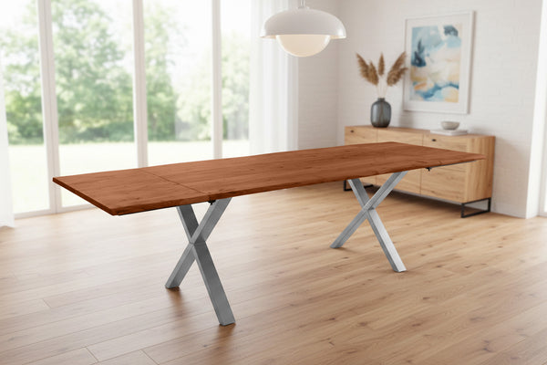#nussbaumfarben #180(280)x90 #x-gestellsilber