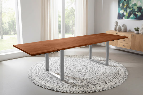#nussbaumfarben #180(280)x90 #u-gestellsilber