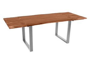 #nussbaumfarben #120(200)x90 #u-gestellsilber