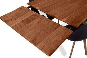 #nussbaumfarben #160(260)x90 #x-gestellweiß