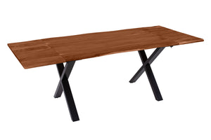 #nussbaumfarben #140(220)x90 #x-gestellschwarz