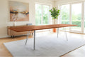 #nussbaumfarben #200(300)x100 #vierfuß-gestellsilber