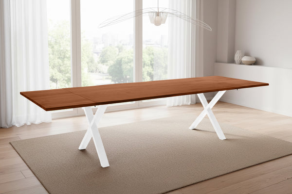 #nussbaumfarben #220(320)x100 #x-gestellweiß
