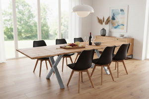 #naturfarben #180(280)x90 #x-gestellsilber
