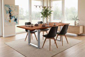 #nussbaumfarben #160(260)x90 #u-gestellsilber