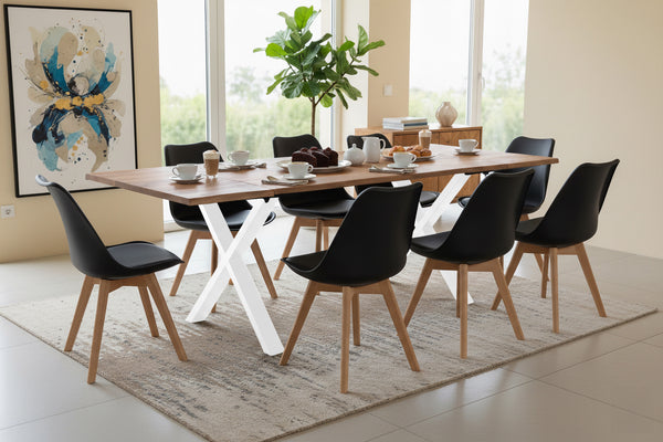 #naturfarben #120(200)x90 #x-gestellweiß