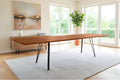 #nussbaumfarben #200(300)x100 #vierfuß-gestellschwarz