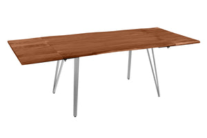 #nussbaumfarben #160(260)x90 #vierfuß-gestellsilber