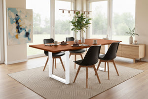 #nussbaumfarben #140(220)x90 #u-gestellweiß
