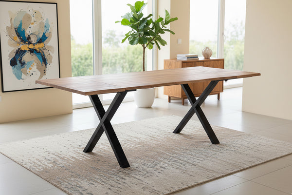 #naturfarben #160(260)x90 #x-gestellschwarz