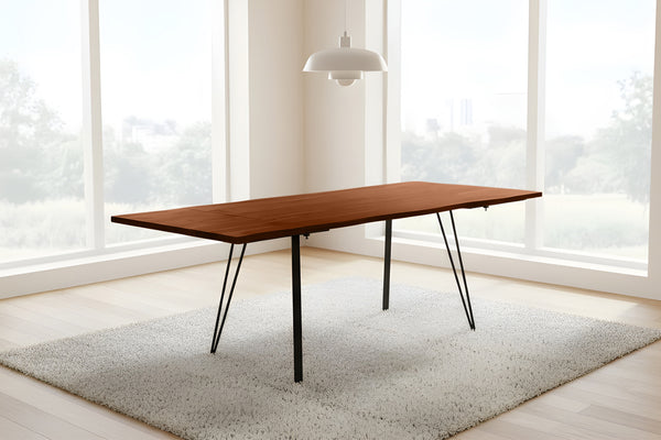 #nussbaumfarben #140(220)x90 #vierfuß-gestellschwarz