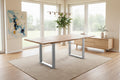 #naturfarben #120(200)x90 #u-gestellsilber