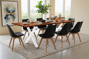 #nussbaumfarben #160(260)x90 #x-gestellweiß