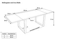#naturfarben #120(200)x90 #u-gestellweiß