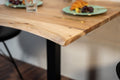 #akazienaturfarben #80x80 #säulen-gestelleckigschwarz