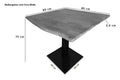 #akazienussbaumfarben #80x80 #säulen-gestelleckigschwarz