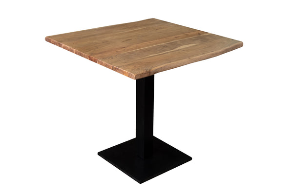 #akazienaturfarben #80x80 #säulen-gestelleckigschwarz