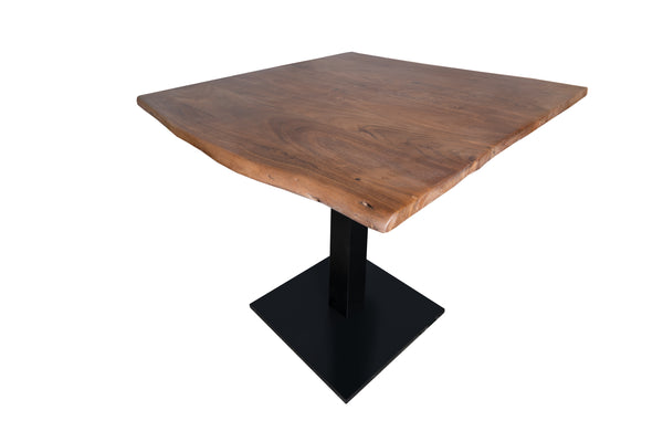 #akazienussbaumfarben #80x80 #säulen-gestelleckigschwarz