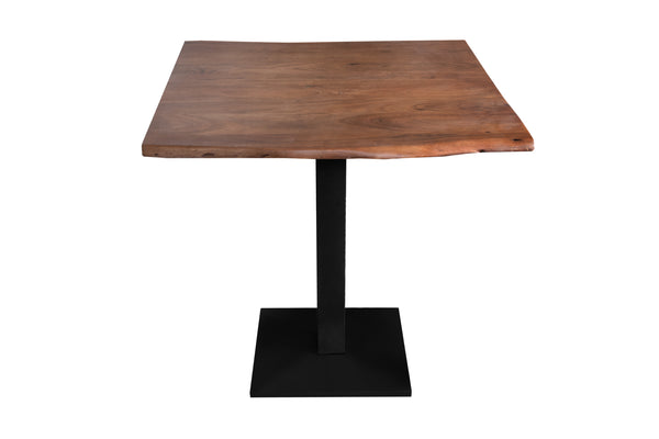 #akazienussbaumfarben #80x80 #säulen-gestelleckigschwarz